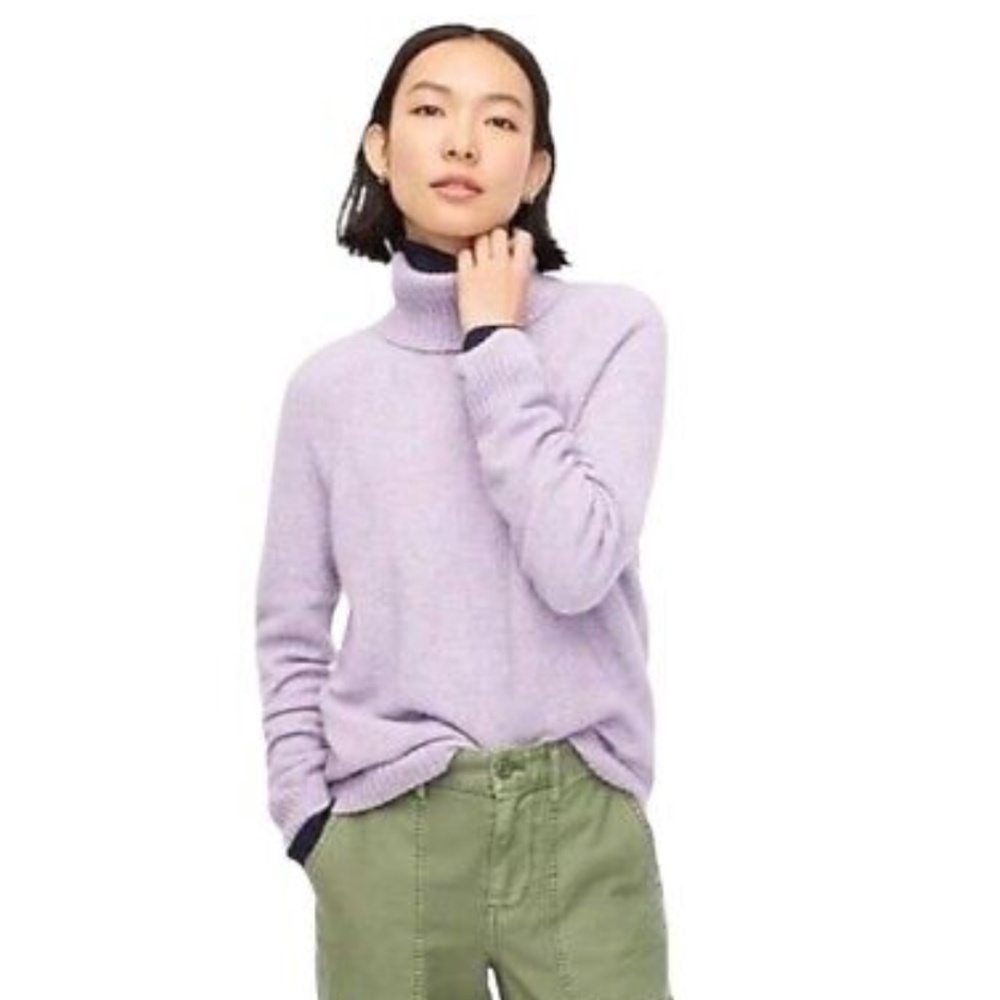 J. Crew Super Soft Yarn Alpaca Wool Blend Turtleneck Oversize Sweater XS